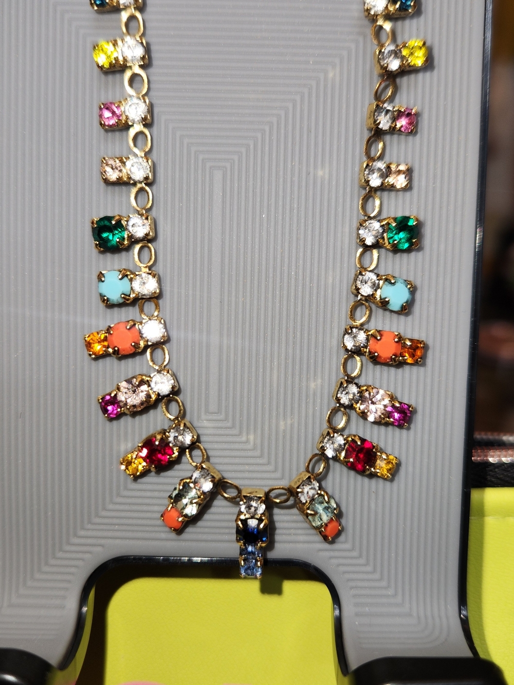 TOVA Multicolor Crystal Necklace Mini Rydell - Picture 3 of 3